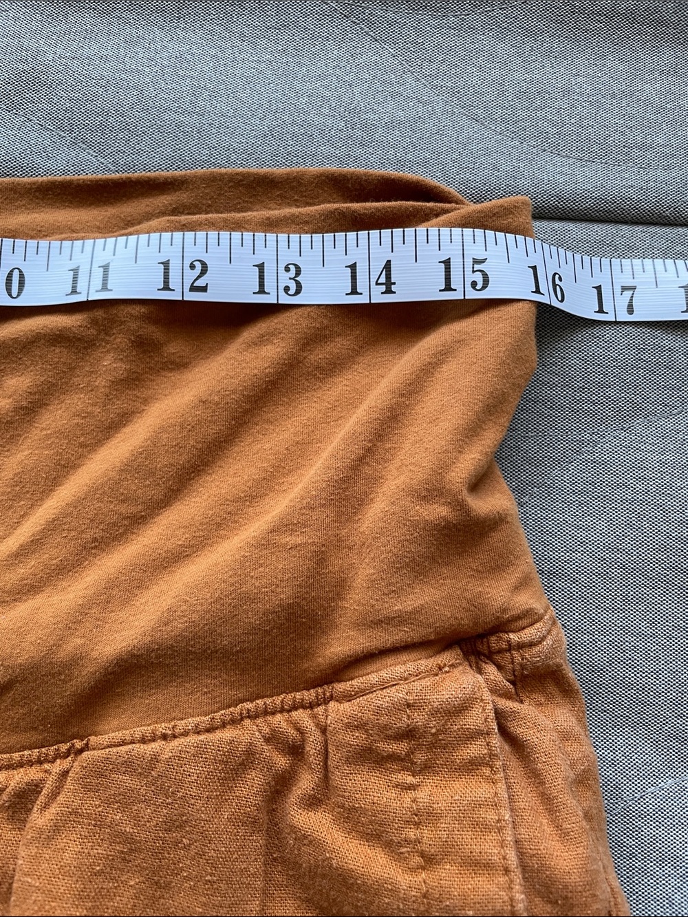 Old Navy Rust Orange Drawstring Linen-blend Joggers - Picture 3 of 9